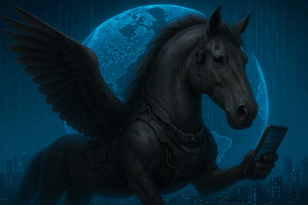 Armenia -- AI Generated Illustration of NSO Group's Pegasus spyware, Yerevan, 2025