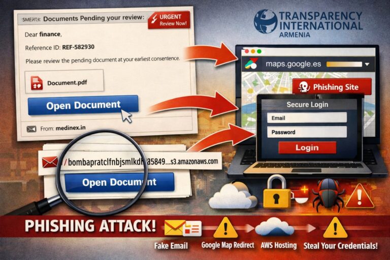 Alert: Phishing Campaign Targeting Armenian NGOs